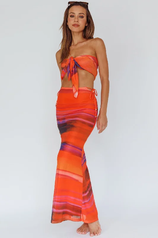 Just Like That Multiway Midi Dress & Scarf Orange