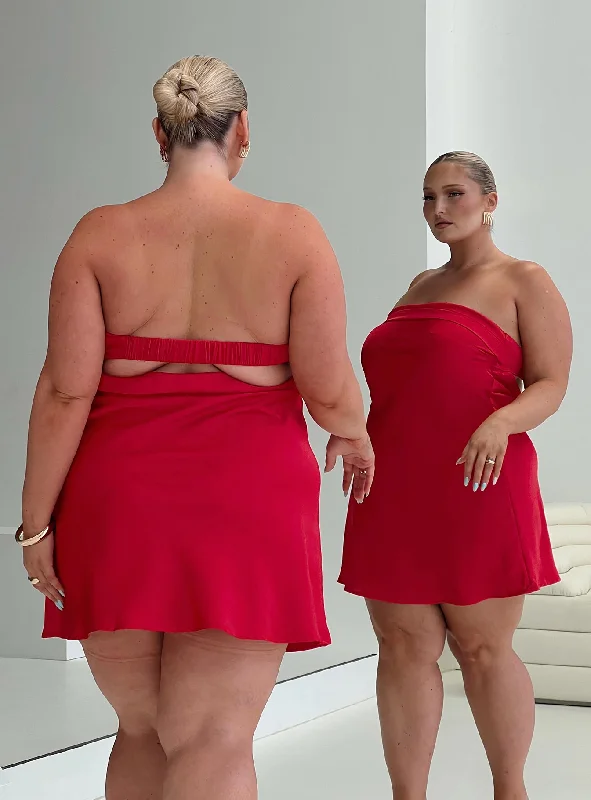 Phillipa Mini Dress Red Curve