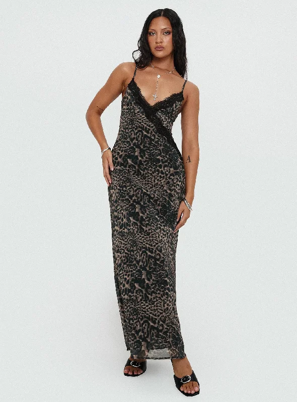 Rosalba Maxi Dress Leopard