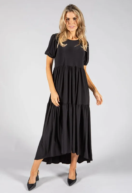 Tiered Hem Midi Dress